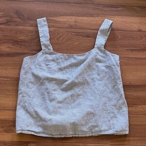 J.Crew Striped Linen Top L